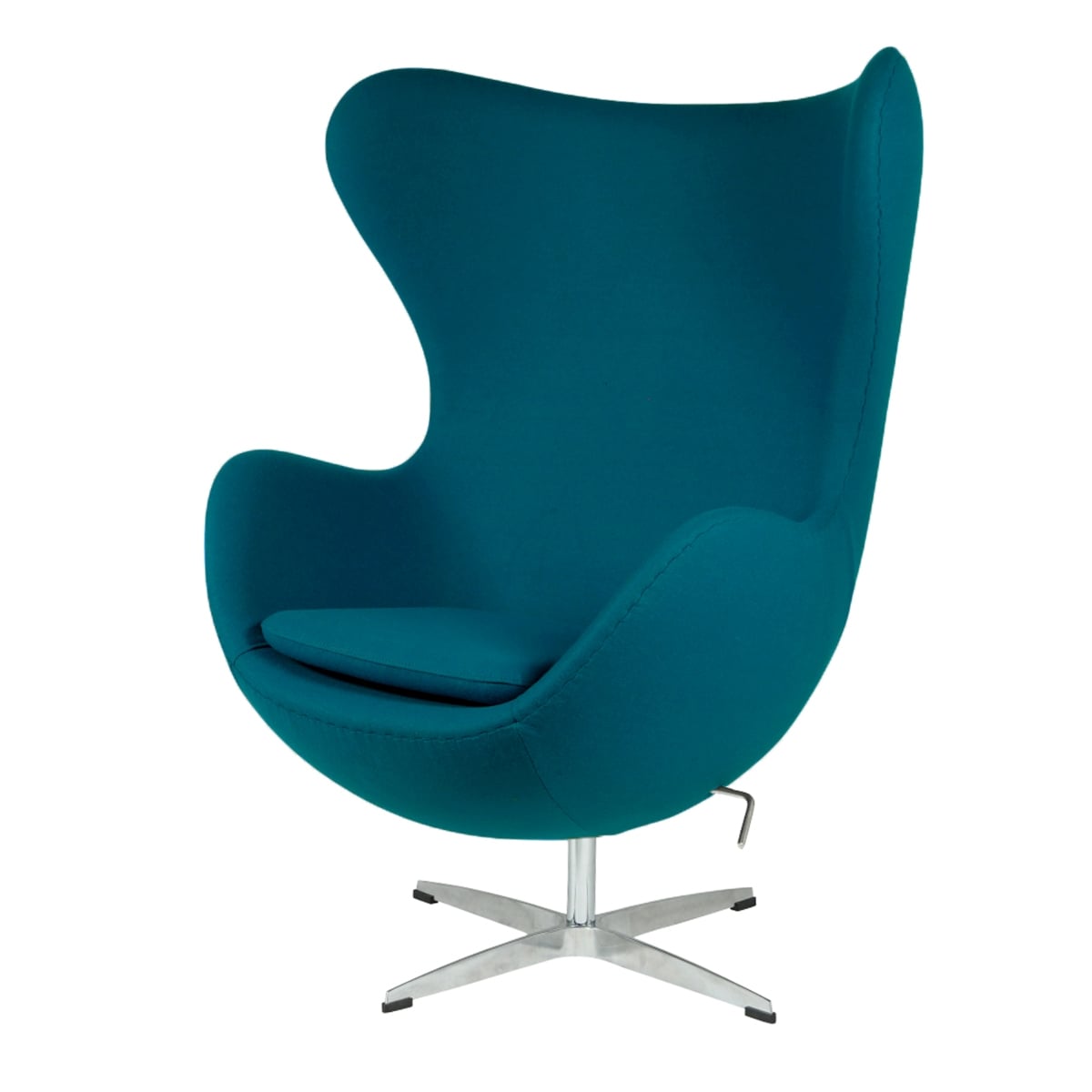 Arne Jacobsen style, Armlehnstühle Egg stuhl Kasjmier blau