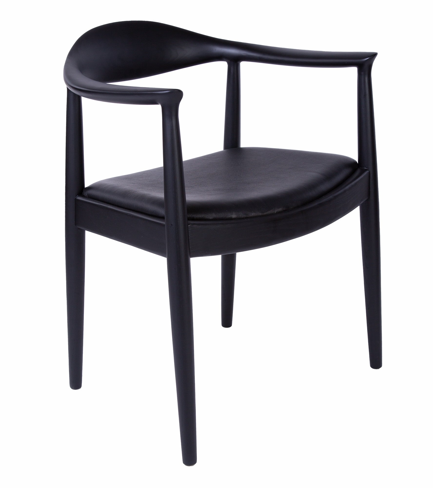 Wegner style, Esszimmerstuhl kennedy chair Leder schwarz