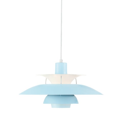 Poul Henningsen style, Pendelleuchte DPH50 Hängeleuchten hellblau
