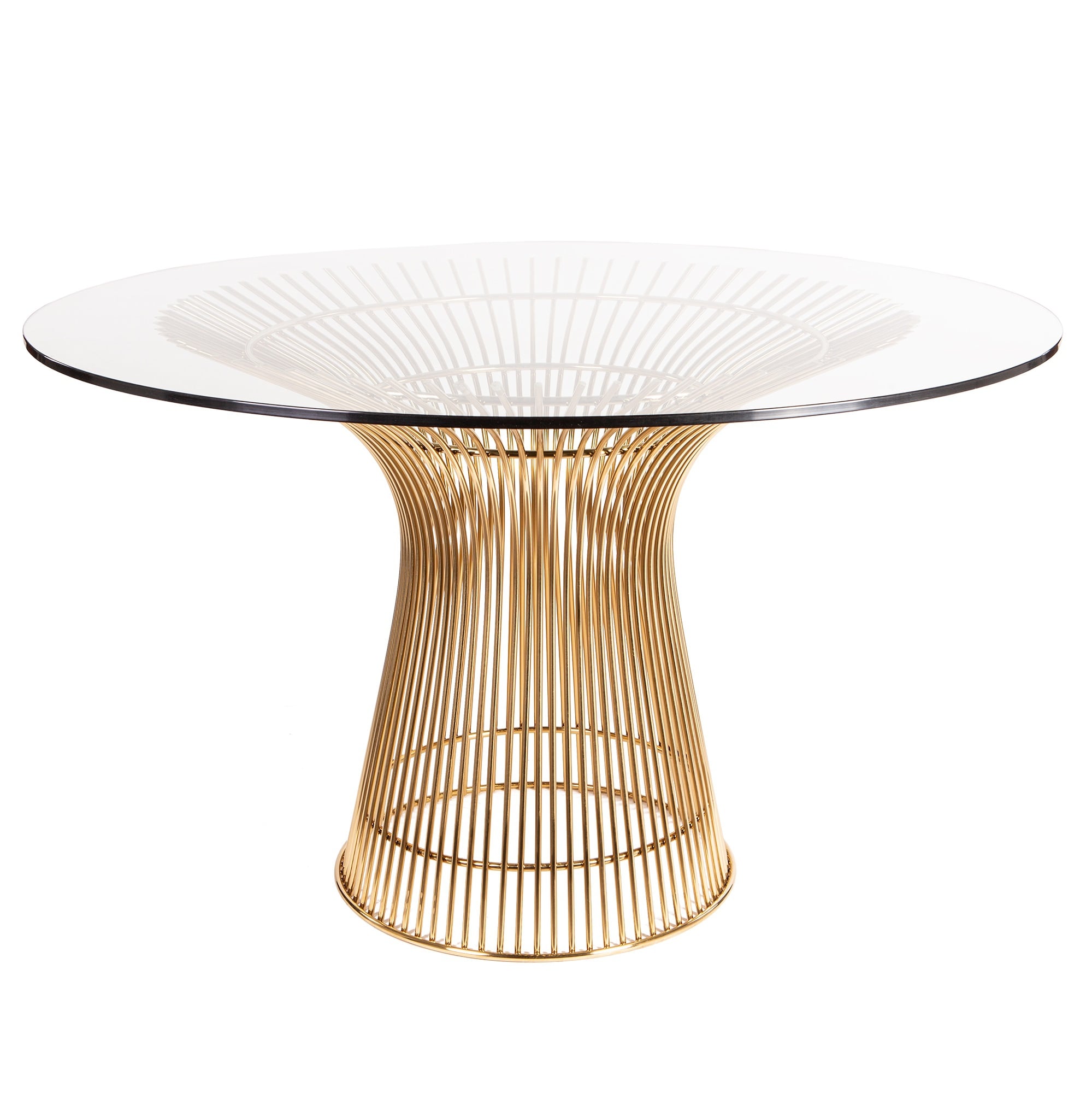 Warren Platner style, Esstisch Wire Tisch diameter 120cm gold