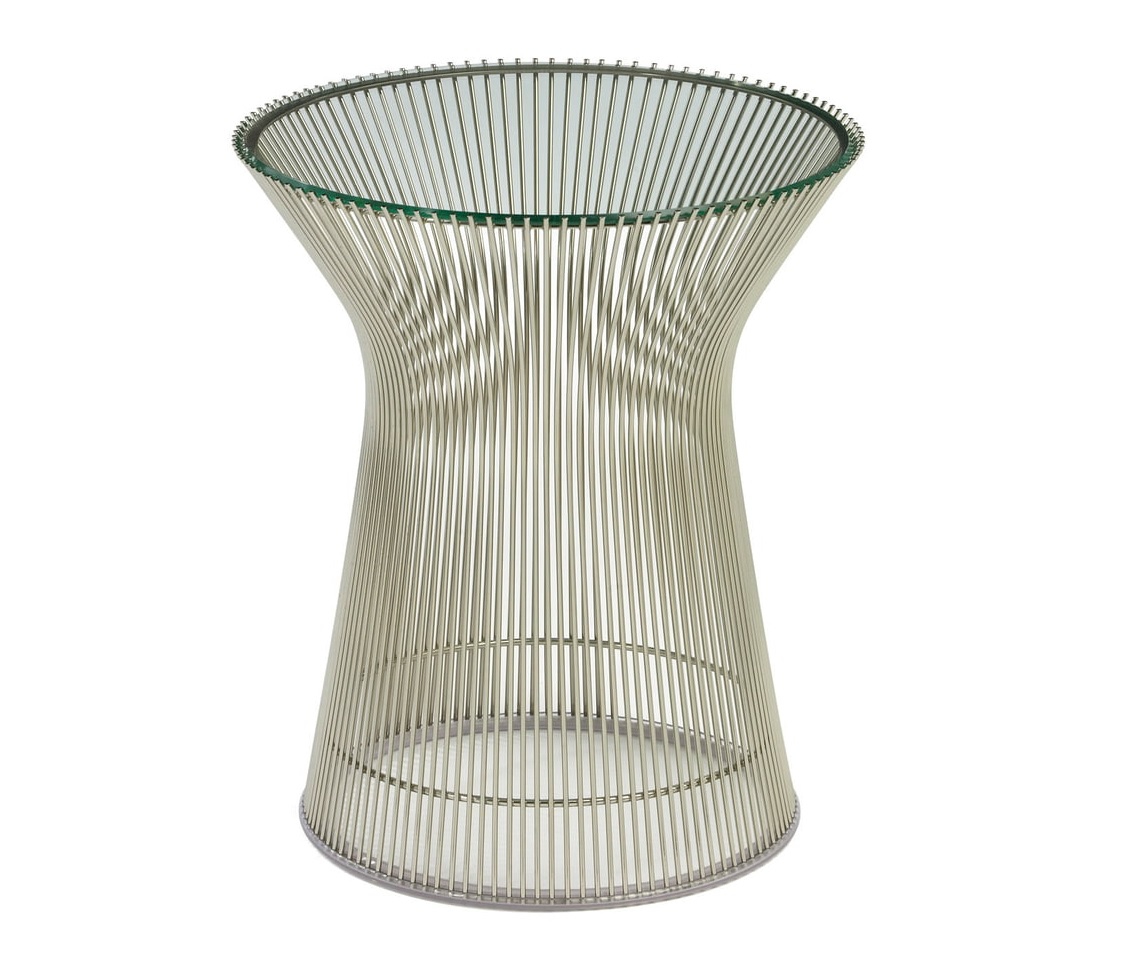 Warren Platner style, Beistelltisch Wire Tisch chrom