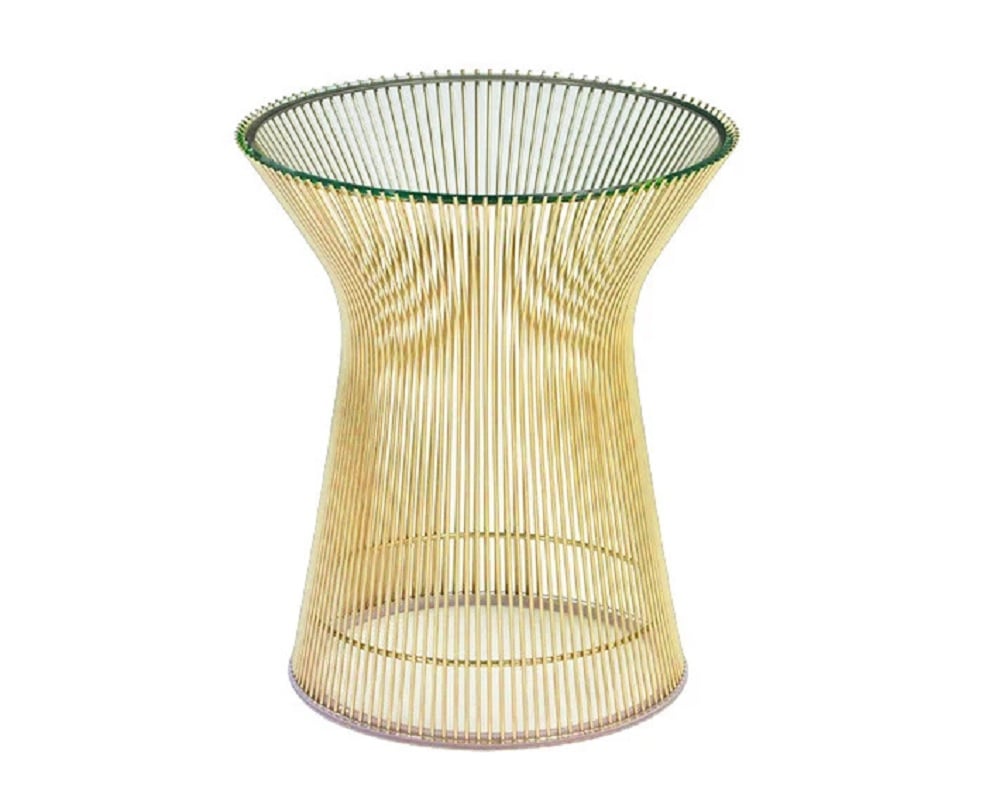 Warren Platner style, Beistelltisch Wire Tisch Gold