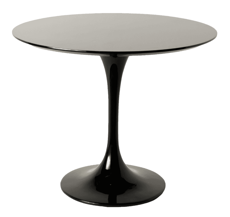 Eero Saarinen style, Esstisch Tulip Table 80cm schwarz (glänzend)