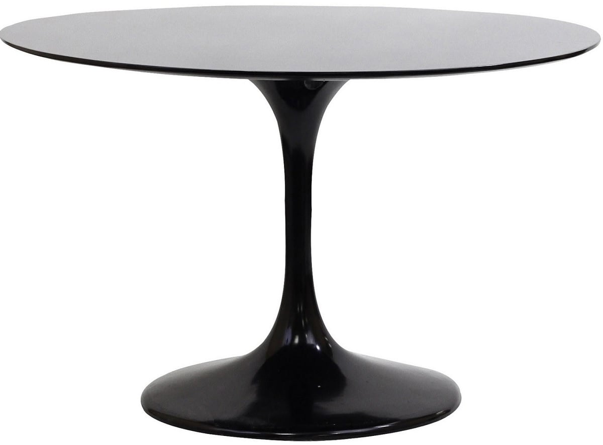 Eero Saarinen style, Esstisch Tulip Table 120cm schwarz matt)