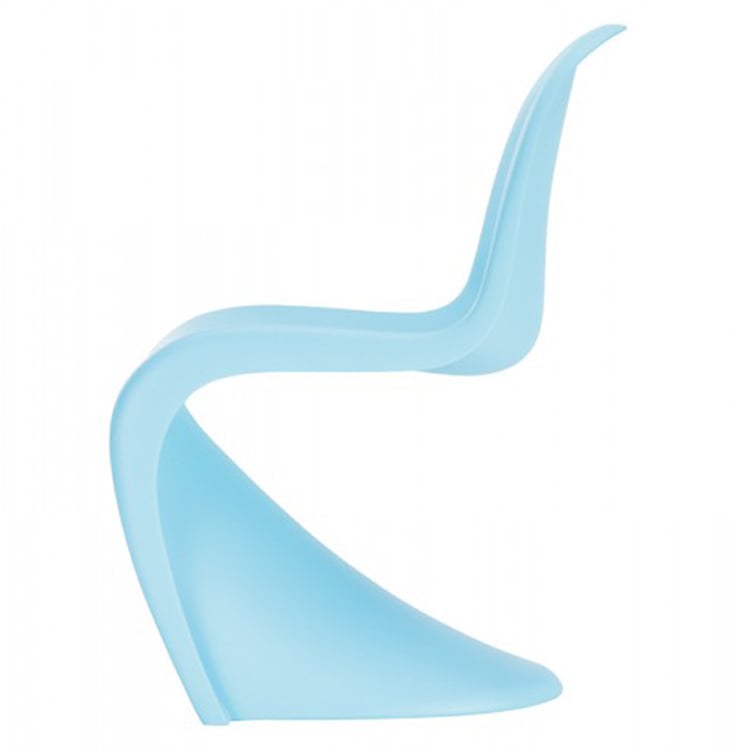 Verner Panton style, Kinderstuhl Panton stuhl glänzend hellblau