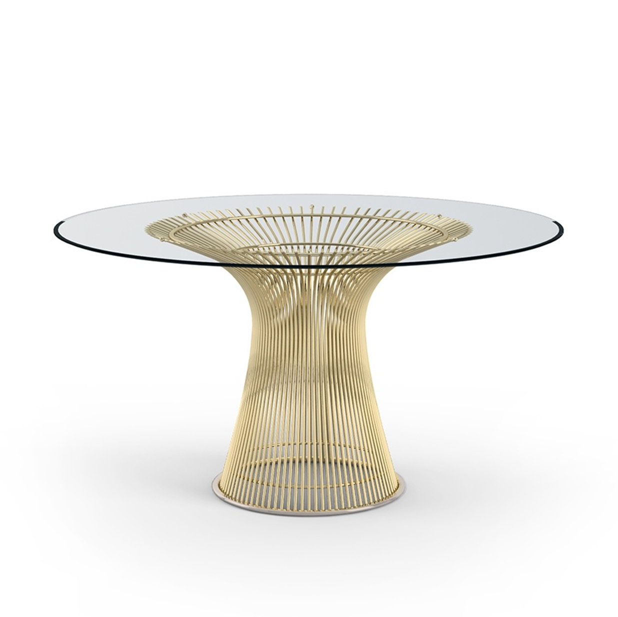 Warren Platner style, Esstisch Wire Tisch diameter 135cm gold