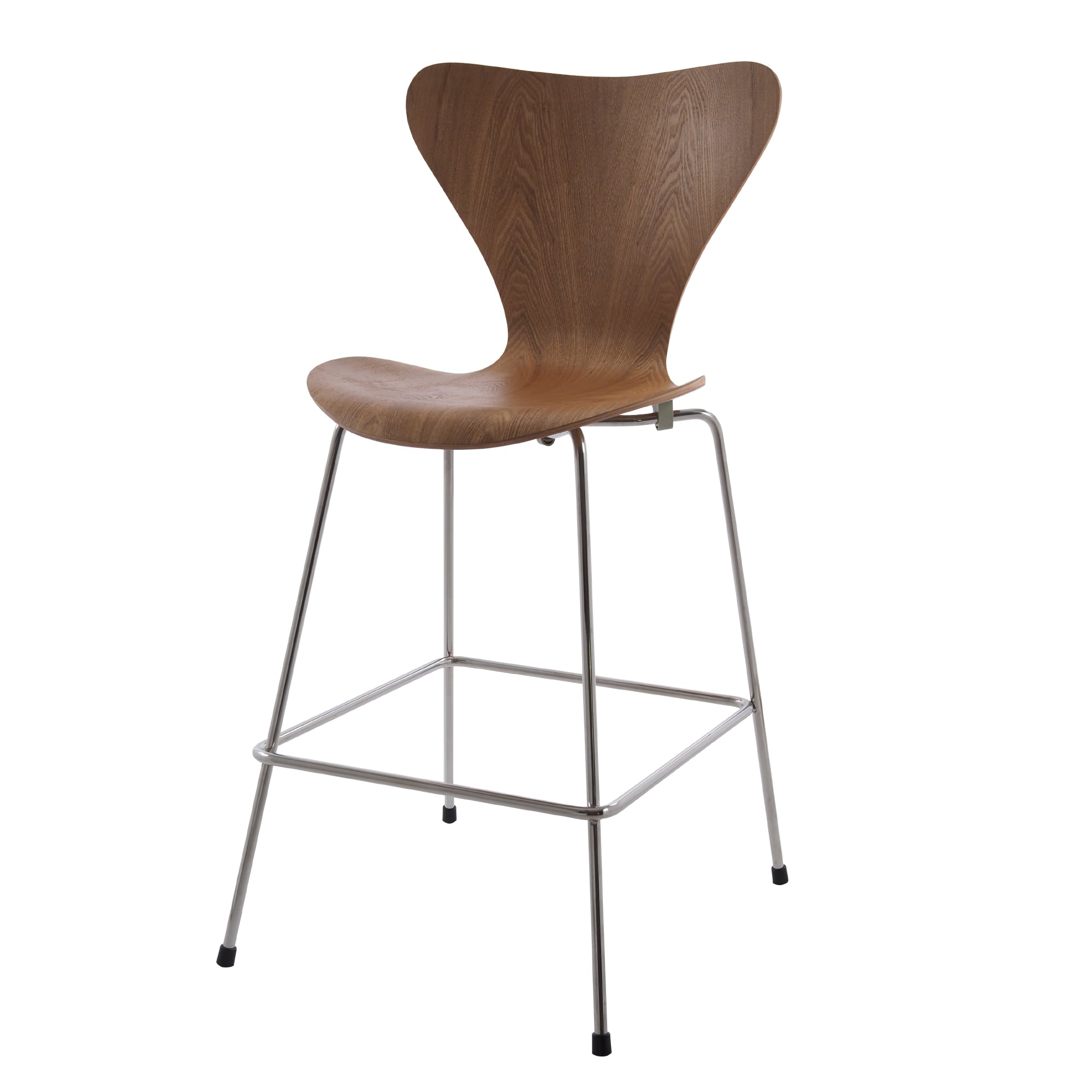 Arne Jacobsen style, Barhocker Butterfly series 66cm natürlich