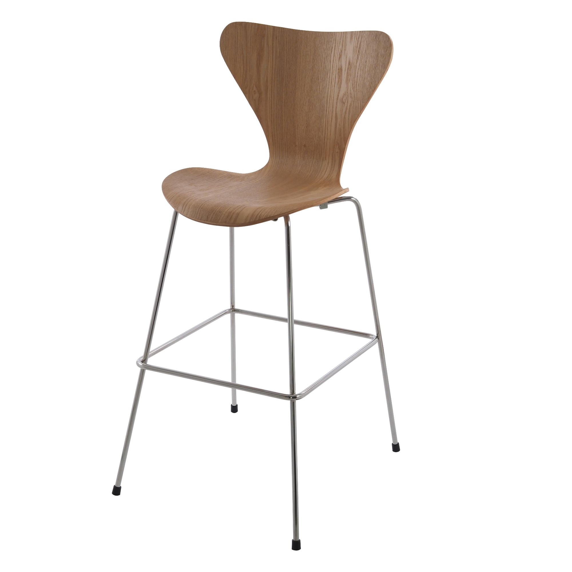 Arne Jacobsen style, Barhocker Butterfly series 76cm natürlich