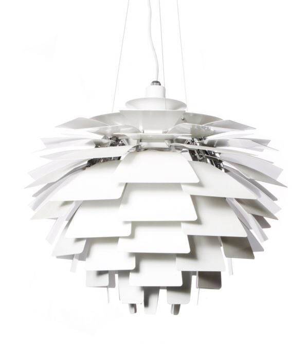 Poul Henningsen style, Pendelleuchte Artischocke Lampe 72cm weiß